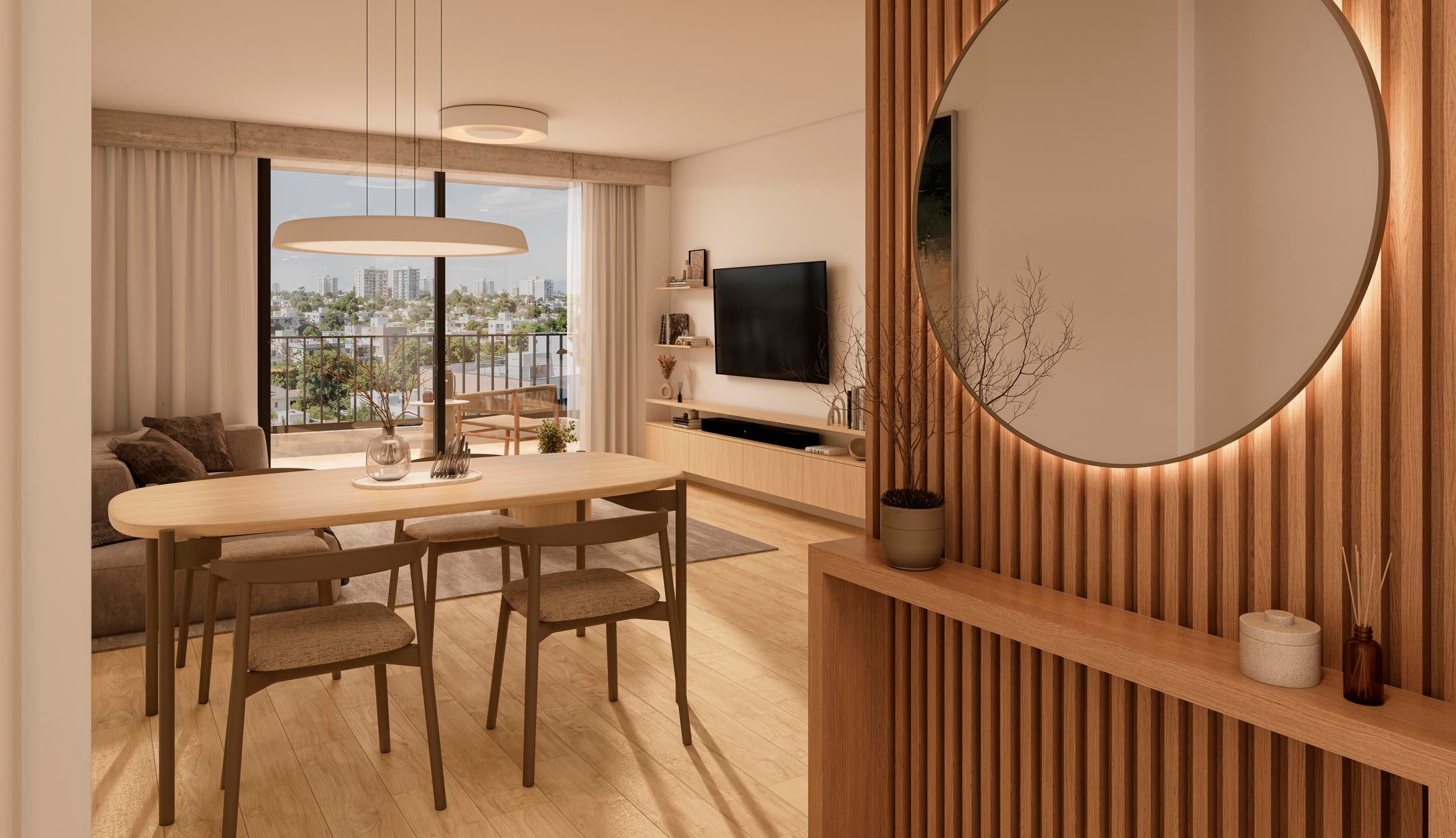 VIV Urban - 3 ambientes · Hall y living comedor